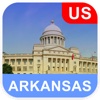 Arkansas, USA Offline Map - PLACE STARS