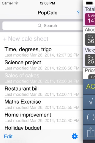 PopCalc Pro Calculator screenshot 2