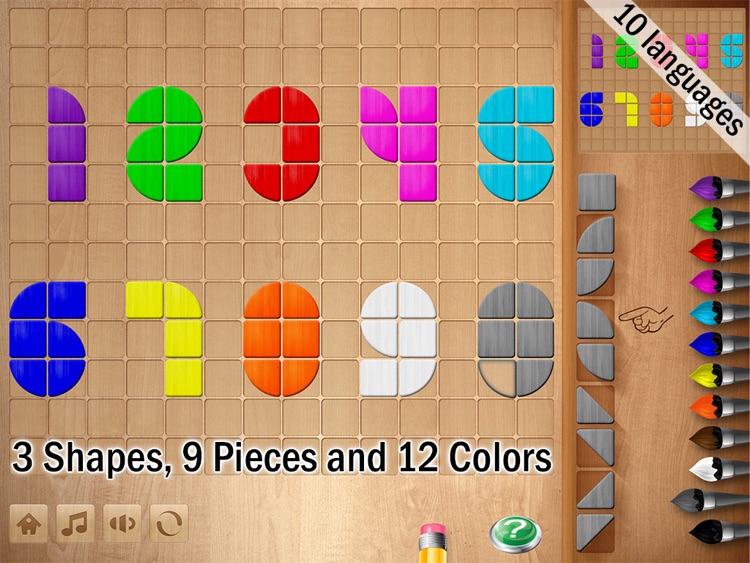 Shapes mosaic puzzle basic 4 kids HD - first educational craft game for preschool children