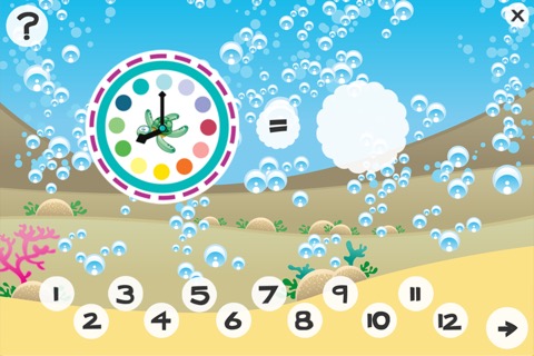 それは何時ですか？ 子供たちが学ぶためのゲーム 海の動物との時計をお読みください。のおすすめ画像4