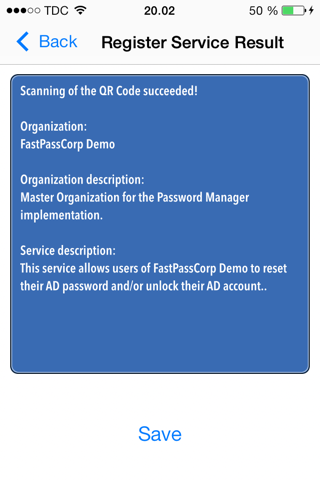 FastPass Password Reset Client screenshot 3