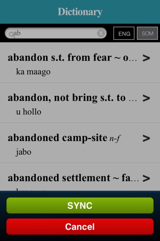 Somali English Dictionary screenshot 4