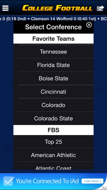 College Football Scoreboard