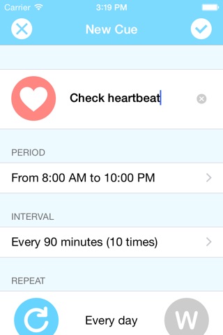 Cues - quick reminders throughout your day screenshot 2