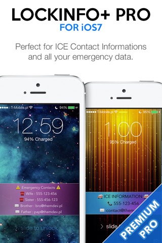 LockInfo+ PRO for iOS7 - Custom Texts, ICE and Contact Details on LockScreen Wallpaper screenshot 4