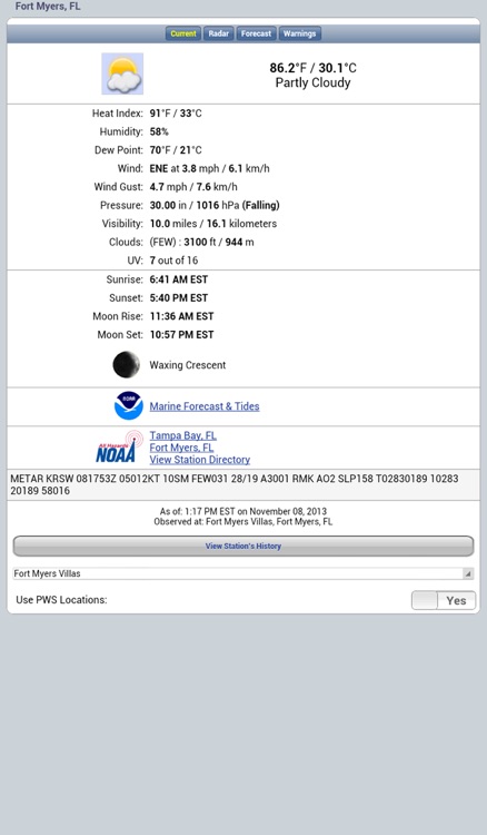 West Coast U.S.A. Tide Tables w/ Weather
