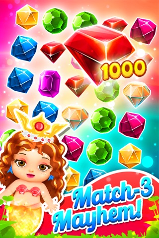 Jewel's Jam Match-3 - diamond game and kids digger's mania hd free screenshot 2