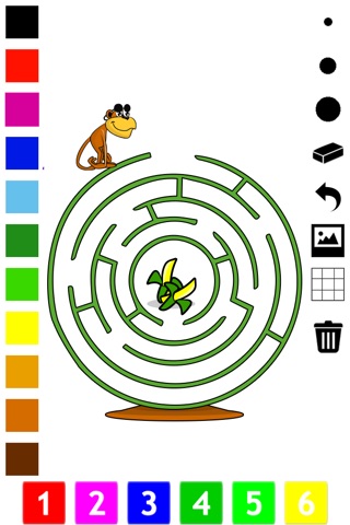Labyrinth Coloring Book & Learning Game for small children: Cool Animals Maze screenshot 4