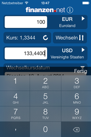 Währungsrechner - finanzen.net screenshot 3