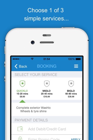 Washlo - UK's On Demand Car Wash Mobile Service screenshot 3