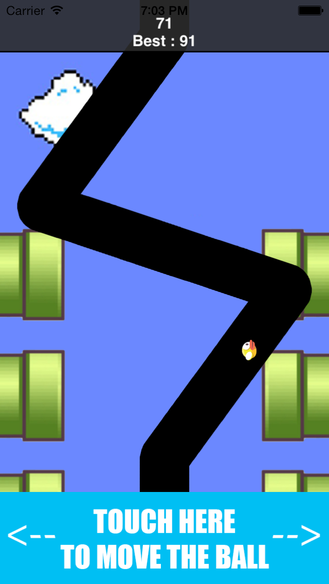 Flappy Stay In The Line - Hard Bird Game Screenshot on iOS