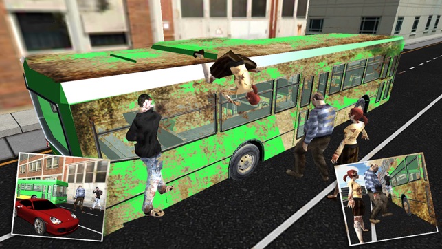 Crazy City Bus Catcher smash Zombie 3D Car Game(圖4)-速報App