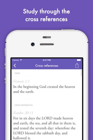 Bible - Cross references, Speed reading screenshot 2