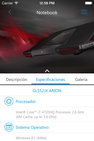 Catálogo de productos Asus screenshot 4