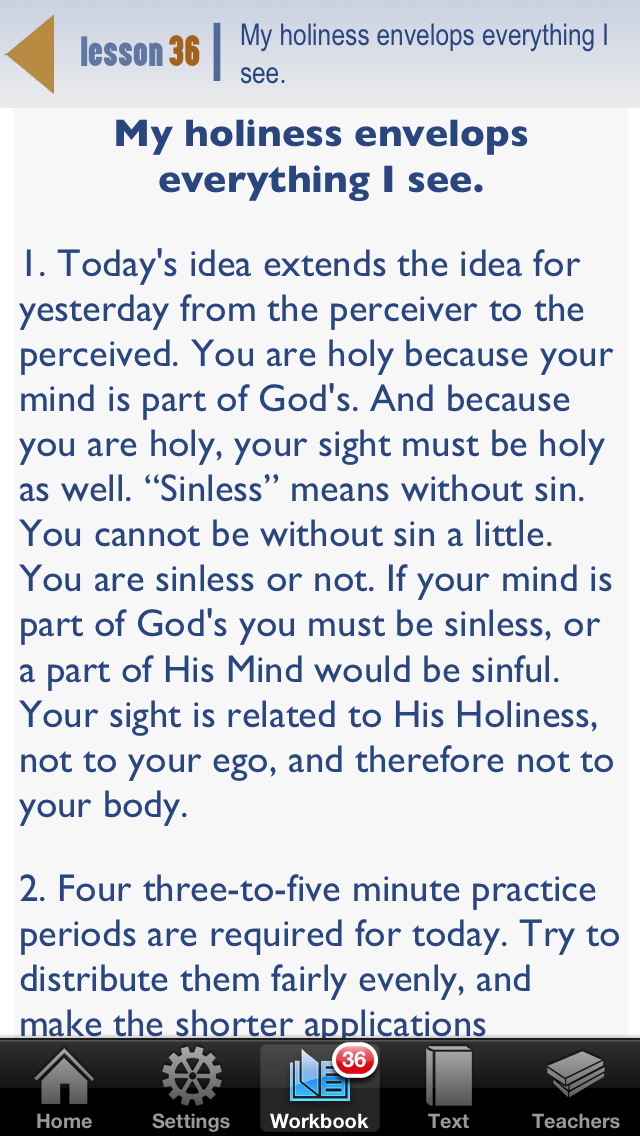 The ACIM App Screenshot 2