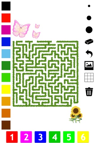 Labyrinth Coloring Book & Learning Game for small children: Cool Animals Maze screenshot 2