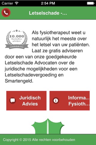 Letselschade App voor Fysiotherapeuten screenshot 4