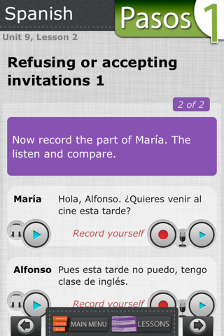 Learn Spanish Lab: Pasos 1 screenshot 4