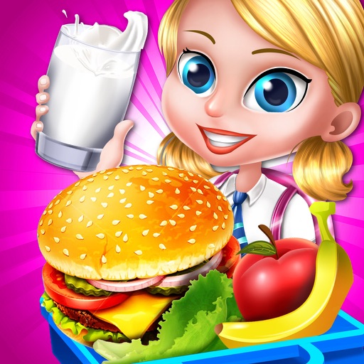 School Lunch Food Maker. Chef Fever in Happy Cooking HamBurger & CupCakes