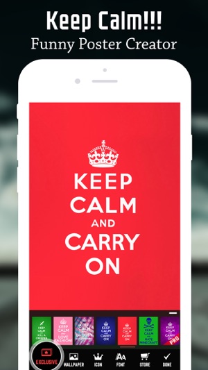 Keep Calm!!! Funny Poster Maker