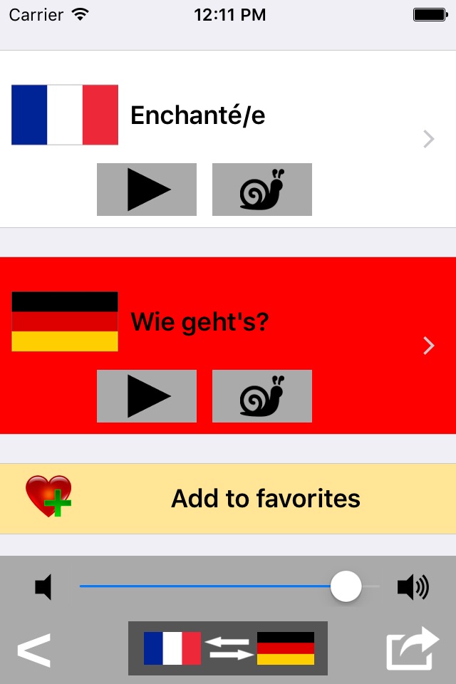 French / German Talking Phrasebook Translator Dictionary - Multiphrasebook screenshot 3