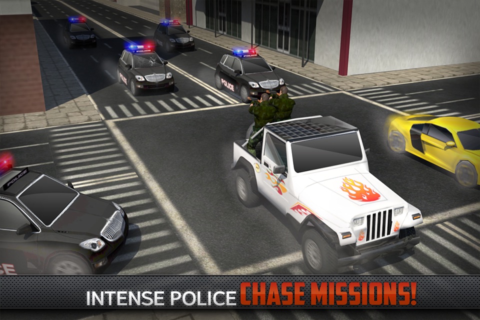 Bank Robbery Real Car Driver Escape Shooting Game screenshot 2