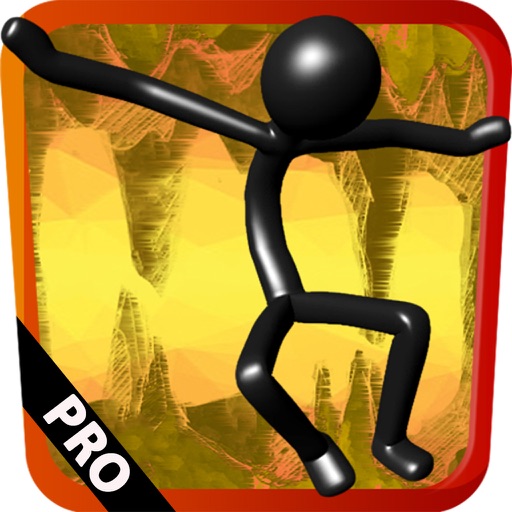 Stick-man Cave Runner Pro icon