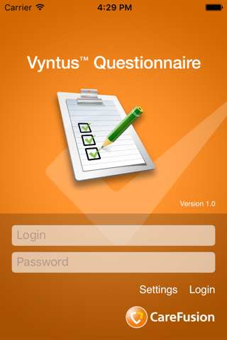 Vyntus™ Questionnaire screenshot 2