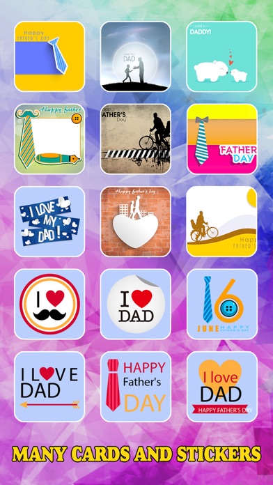 Father's Day Photo Frame.s, Sticker.s & Greeting Card.s Make.r HDのおすすめ画像4