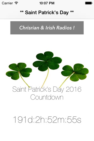 Saint Patrick's Day Countdown App (+ TOP and BEST Christian and Irish Radio Stations! ) screenshot 3