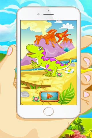 恐竜のぬりえ - 子供と幼児のための教育のぬりえゲーム無料のおすすめ画像1