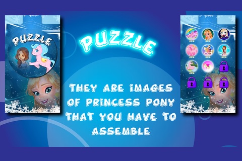 Princess Pony Puzzles Slide screenshot 2