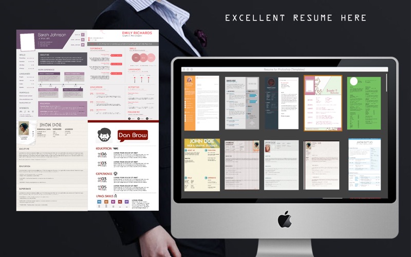 Resume for Photoshop templates thumbnail 2