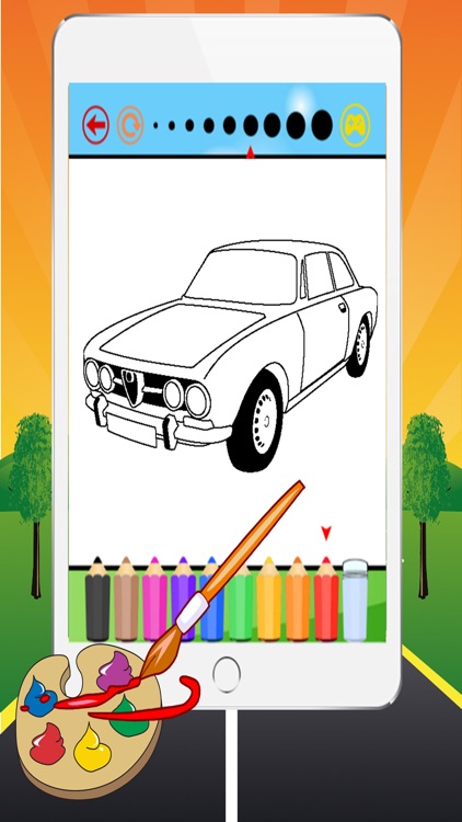 Car Coloring Book - All in 1 Vehicle Drawing and Painting Colorful Page Free For Kids Game screenshot-3