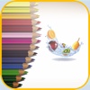 fruit set coloring page