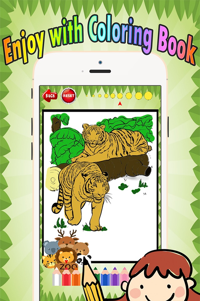 Wild animals Coloring Book: These cute zoo animal coloring pages provide learning skill games free for children and toddler any age screenshot 2