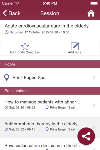 Acute Cardiovascular Care 2015 screenshot 3