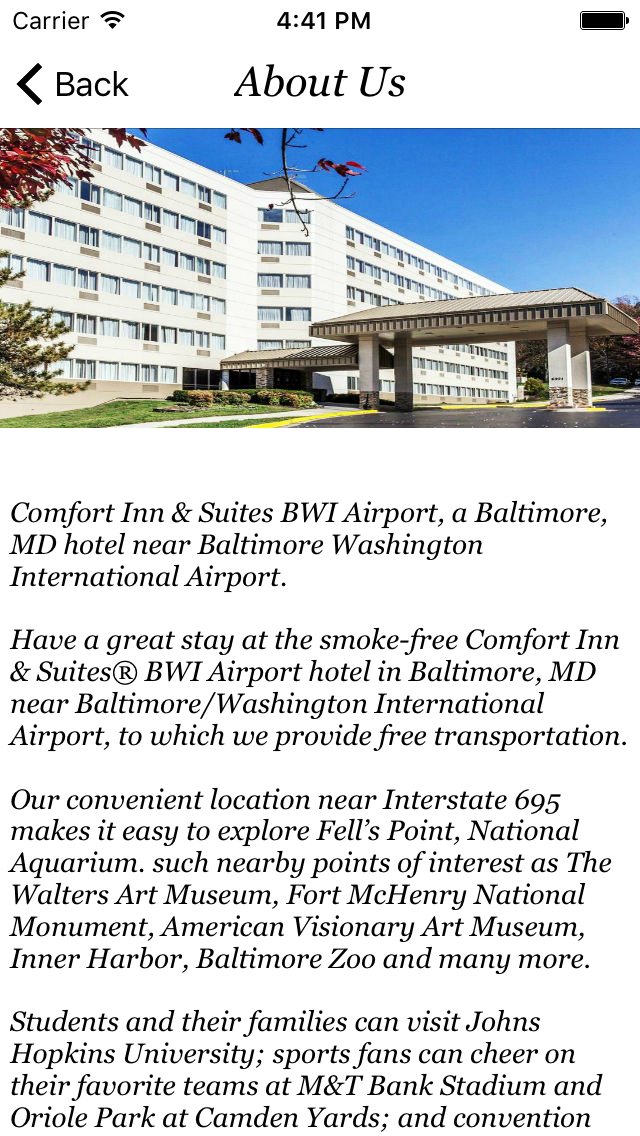 How to cancel & delete Comfort Inn & Suites BWI Airport from iphone & ipad 2