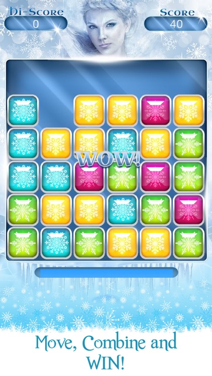 Ice Princess Frozen Snowflake matching Puzzle Game