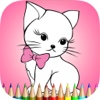 The Kitten Coloring Book HD: Learn to color and draw a kitten, Free games for children