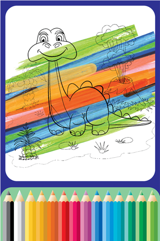 Dinosaurs Village coloring page for boys Fourth Edition screenshot 2