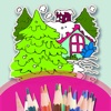 宝宝画画涂色大巴士全集 - 儿童幼儿园给漂亮风景涂色