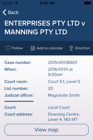 Court Listings of Australia screenshot 2