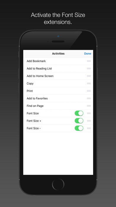 Font Size App Extension screenshot1