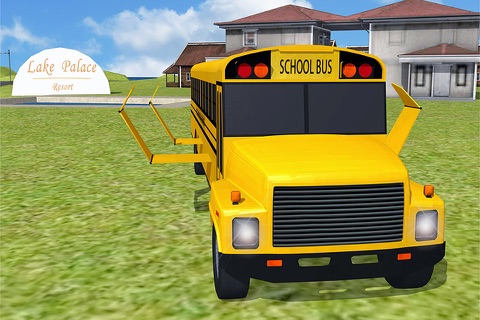 Flying School Bus Parking games screenshot 4