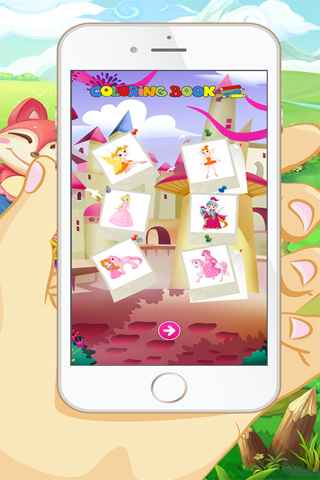 Princess Coloring Book - Educational Coloring Games Free For kids and Toddlers screenshot 4