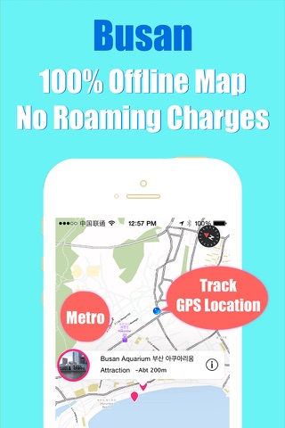 釜山旅游指南韩国地铁路线离线地图 BeetleTrip Busan travel guide with offline map and Seoul BTC metro transit screenshot 4