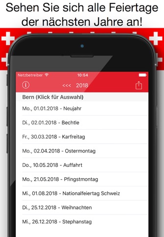 Feiertage Schweiz Kalender & Kalenderwochen Pro screenshot 3