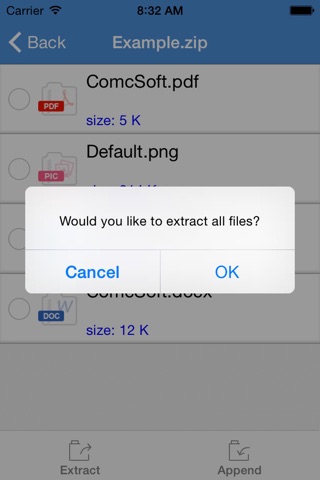 iZip Pro for iPhone screenshot 2