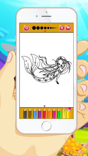 美人鱼着色书 - 教育着色游戏免费为孩子和幼儿(圖3)-速報App